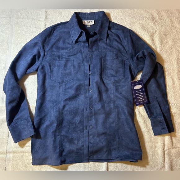 Jessica Sport Blue Button-Up Shirt - Picture 4 of 4